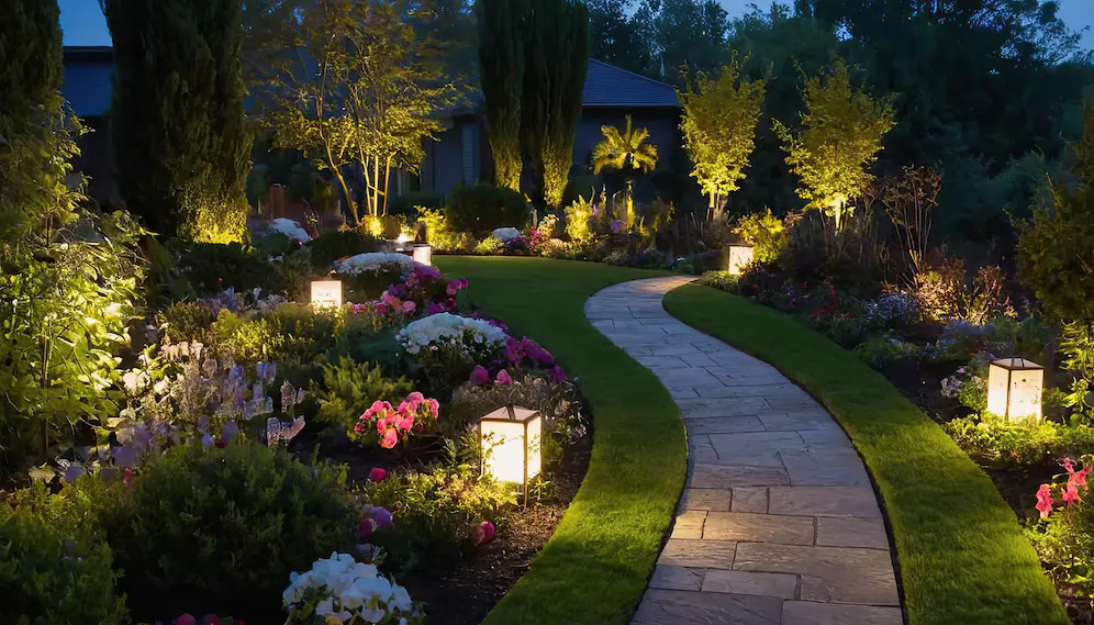 Modern outdoor path lighting
