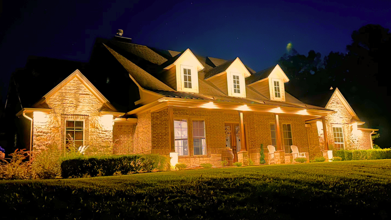 Landscape lighting installation in Cypress, TX