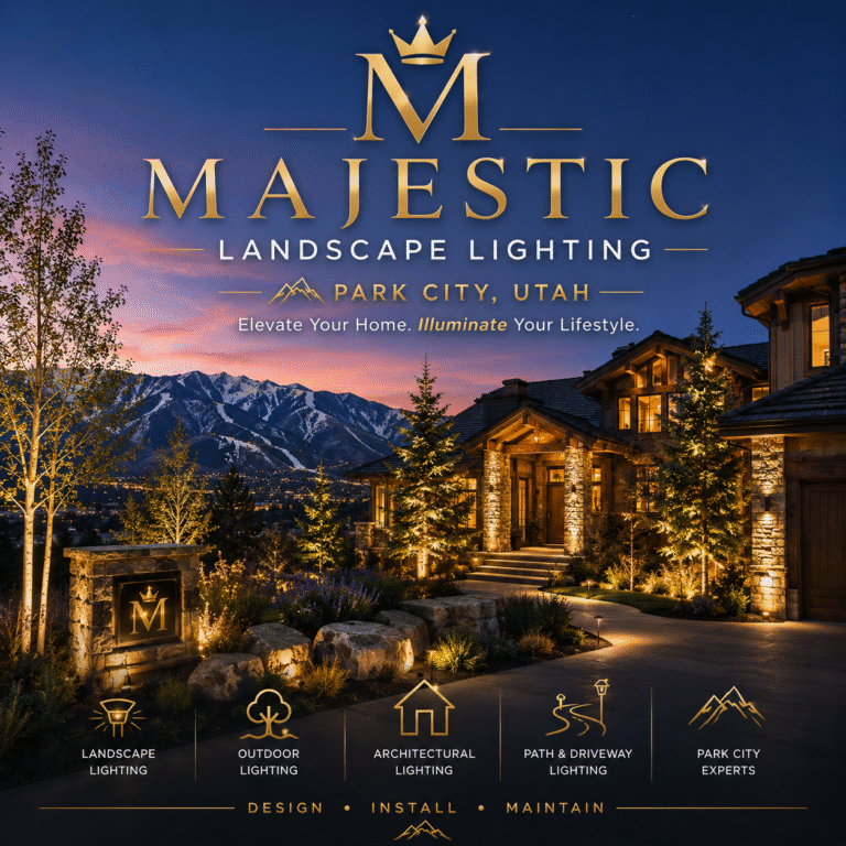 Majestic Landscape Lighting Park City Utah - outdoor lighting for a mountain home
